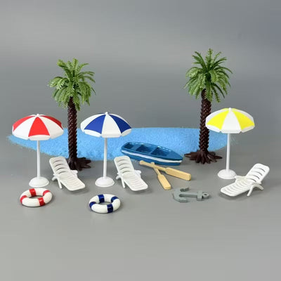 Beach sand zen garden kit with seal figurine